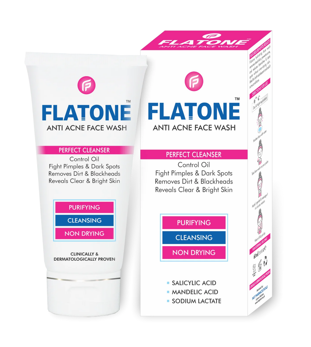 FLATONE anti acne face wash